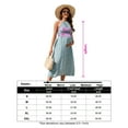 thumbnail image 5 of Women's Maternity Halter Neck Sleeveless Summer Dress Casual Boho Ruched Back Strap Maxi Dress, 5 of 5