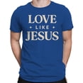 thumbnail image 2 of Love Like Jesus Men's Royal Blue T-shirt, 2 of 3