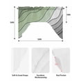 thumbnail image 6 of Modern Abstract, Swag Valance for Windows 56'' x 36'', Ombre Sage Green Geometric Line Light Filtering Kitchen Curtains Valances for Bathroom/Living Room/Bedroom/Café, Rod Pocket Curtain Panel, 6 of 6