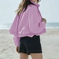 thumbnail image 5 of Bxsruta Womens Jackets Long Sleeve High Neck Loose Fit Casual Everyday Wear, 5 of 7