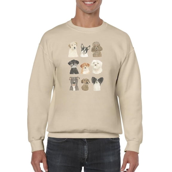 Doggos And Puppers Ii Sweatshirt Men -June Erica Vess Designs, Male 3X-Large