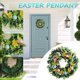 thumbnail image 1 of Simulación de corona de Pascua Fiudx para colgar en la pared decoración de Pascua, 1 of 7