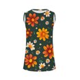 thumbnail image 4 of Snorda Débardeurs pour Femmes Grande Taille Mode Féminine Décontractée Été Imprimé Sans Manches Col Rond Haut Blouse Débardeur P-5TG, 4 of 5