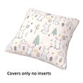 thumbnail image 3 of Throw Pillow Covers, Bohemian Simple Funny Cute Rabbit Soft Square Pillow Cases with Invisible Zipper for Couch Bed Sofa, Farmhouse Fall Home Decor 12"x12", 3 of 7