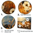 thumbnail image 3 of Designart "Meadow Awash In Golden Radiance" Flower Wall Art Living Room, 3 of 7