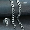 thumbnail image 6 of Cuban Chain Link Necklace for Men, Stainless Steel in Gold, Black and Silver Color - Choker or Long, 6 of 35