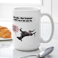 thumbnail image 6 of CafePress - Black Coffee Snoozin' Black Greyhound Large Mug - 15 oz Ceramic Large White Novelty Mug, 6 of 6