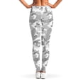thumbnail image 2 of White Snow Camouflage Print Leggings, Camo Sexy Yoga Leggings For Women., 2 of 5