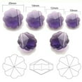 thumbnail image 6 of U8MO 10pcs 12mm Side Hole Flower Faceted Crystal Glass Loose Beads for Jewelry Making-Deep Brown, 6 of 6