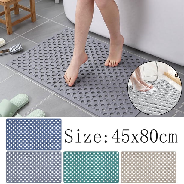 Xihbxyly Alfombrilla de Baño Antideslizante de Tpe, Diseño Cómodo para Los Pies, Alfombrilla de Ducha, Solución de Seguridad para El Hogar, Antideslizante, Tamaño 80 X 45 Cm, Fácil Mantenimiento.