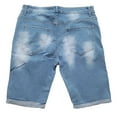 thumbnail image 3 of Hpapadks Mens Jeans Shorts Ripped Distressed Loose Fit Denim Bermuda Shorts with Pockets Summer Casual Solid Denim Shorts Men Light blue S, 3 of 3