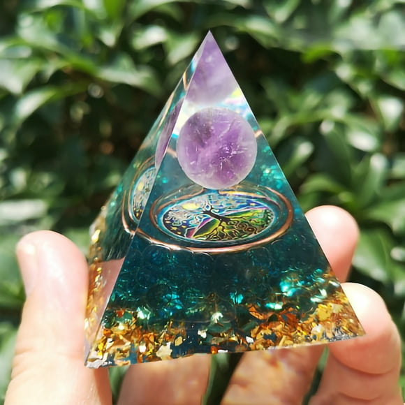 Protection Crystals,Orgone Pyramid Epoxy Process Crystal Pyramid Exquisite Orgone Pyramid Ultimate Comfort