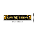 thumbnail image 2 of Gilded Happy 50th Birthday Banner with Balloon Firework and Sparkle Elements Backdrop Decoration for Birthday Party Photography Props Celebrations Decorations, 2 of 7