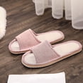 thumbnail image 4 of Womens House Slippers Summer Open Toe Men's Indoor Shoes,Bedroom Linen Lightweight Slip Silent Slippers, 4 of 5