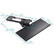 Monoprice Adjustable Ergonomic Keyboard Tray - Black With Full Size Platform - Workstream Collection
