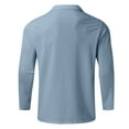 thumbnail image 5 of Spring Saving GaThRRgYP Mens Shirt with Long Sleeve,Men Casual Solid Turndown Pullover Zipper High Elastic Blouse, 5 of 5