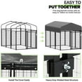 thumbnail image 5 of Magshion Outdoor Medium Dog Kennel with Waterproof Cover, Outdoor Wire Dog Kennel Playpen Crate with Lockable Door for Small/Medium Dog, Puppy Playpen Rabbit Run House Enclosure 4 x 6-1/4 x 4-2/3 ft, 5 of 9
