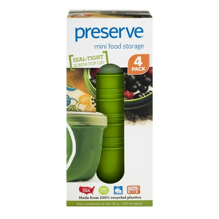 Preserve Mini Food Storage Green 4 PK, 4.0 CT