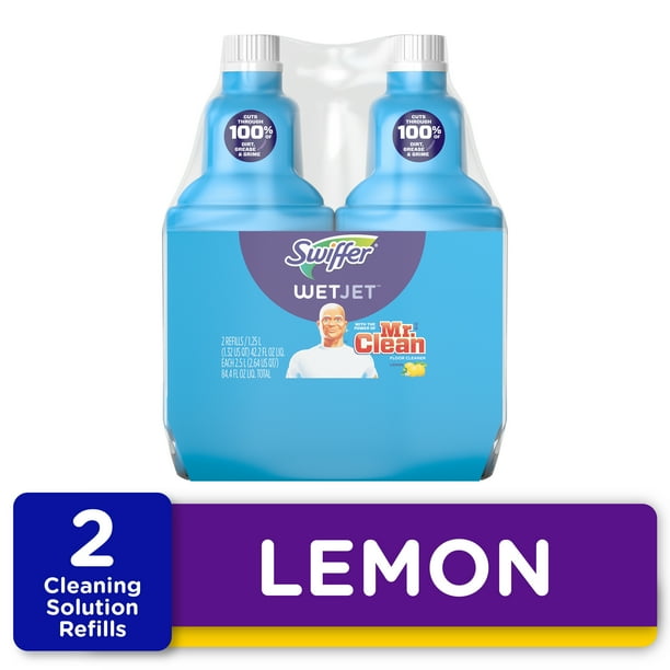 Swiffer WetJet Floor Cleaner Solution Refills, Lemon, 2 Ct Walmart