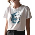 thumbnail image 1 of T-Shirts Décontractés en Coton Y2K pour Femmes, Amusants et Originaux, avec Graphique d'Animal, pour Style Rétro de Rue et Usage Quotidien, Tailles P-5TG, 1 of 5