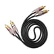 thumbnail image 2 of Cable de audio 2RCA a 2RCA, adaptador profesional duradero de macho a macho para el hogar. 1m, 2 of 7