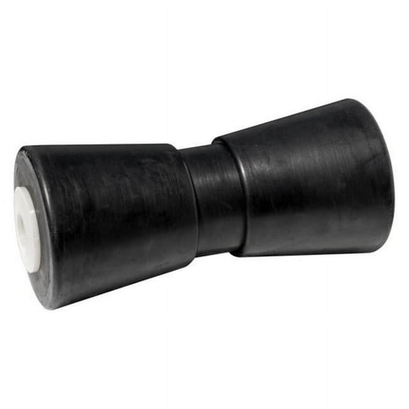 Tie Down Engineering 34-86484 8 in. Black Rubber V-Shaped Keel Roller for 0.62 in. Shaft