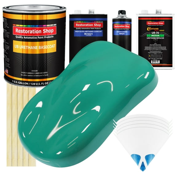 Tropical Turquoise Gallon URETHANE BASECOAT CLEARCOAT Car Auto Paint Kit