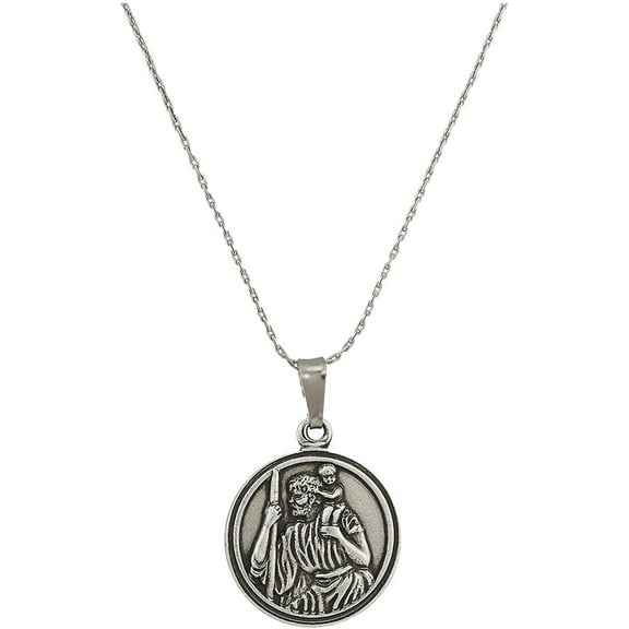 Alex and Ani Saint Christopher III 32" Expandable Necklace Rafaelian Silver One Size