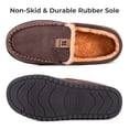thumbnail image 6 of HomeTop Men's Suede Memory Foam Moccasin Slippers Soft Plush Warm Lining House Shoes, 6 of 6