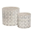 thumbnail image 1 of Sagebrook Home S/2 Ceramic 7/5" Planters, White/Gray, 1 of 1