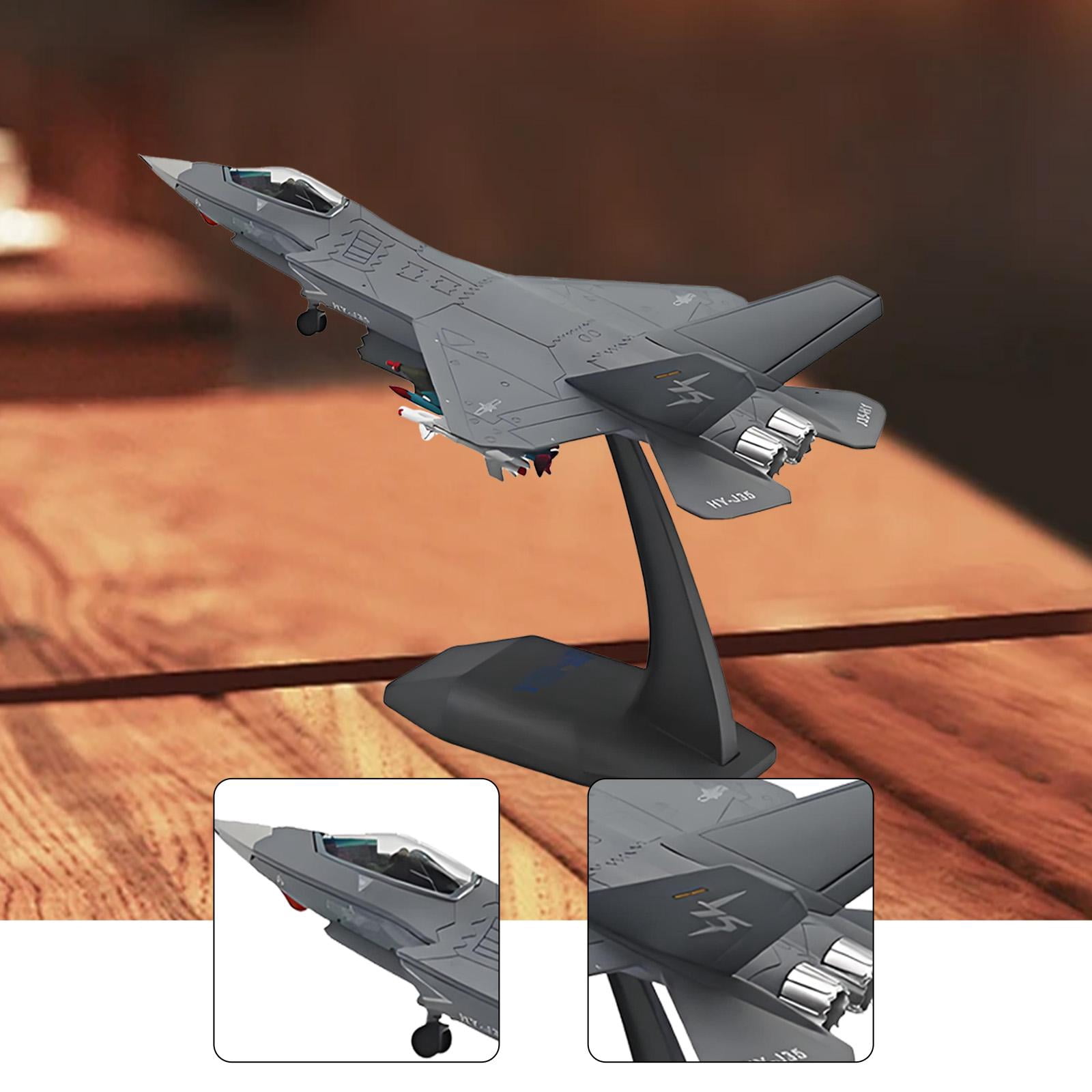Diecast Plane Model 1/100 Scale J35 Fighter Jet Alloy Construction with Rotatable Wheels for Aviation Lovers