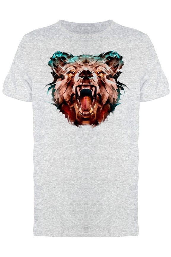 Painted Portrait Of Bear Face Tee Men's -Image by Shutterstock