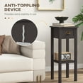 thumbnail image 5 of HOMCOM 2-Tier Side Table with Drawer Shelf for Living Room, Coffee, 5 of 8