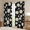 thumbnail image 2 of jejeloiu Cartoon Flower Black Out Curtains,Kawaii Floral Curtains Pack of 2 (42x63 Each),White Bow Tie Bedroom Curtains For Teens,Super Cozy Room Decor, 2 of 6