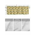 thumbnail image 5 of Kitchen Valances for Window, Summer Country Sunflower Butterfly Light Filtering Rod Pocket Valance Curtain, Farm Floral Art Short Curtains Window Topper for Bedroom Bathroom Living Room 42x18in, 5 of 9
