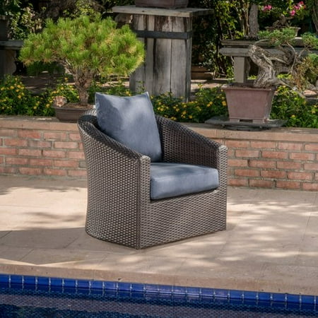 Red Barrel Studio Rdre Outdoor Wicker Swivel Patio Chair With Red Barrel Studio Rdre Outdoor Wicker Swivel Patio Chair With Cushions