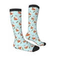 thumbnail image 3 of Daiia Sports Socks Rabbit Is Eating Carrots Printed Novelty Crew Socks for Men Women Knee High Socks Cotton Socks Soft & Breathable Support Unisex Socks, 3 of 9