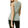 thumbnail image 3 of Allegra K Women's Summer Tops Sleeveless V Neckline Wrap Tie Waist Tops, 3 of 8