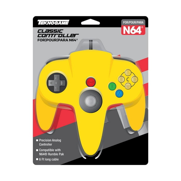 TeknoGame Wired N64 Controller - Yellow - Walmart Business