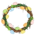 thumbnail image 1 of Couronne de Pâques Œuf & Guirlande de Vigne Décoration Maison Accessoire pour Pâques, 1 of 6