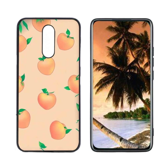 Compatible with LG Solo LTE Phone Case, peach-fruits-831 Case Silicone Protective for Teen Girl Boy Case for LG Solo LTE