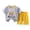Grey, variant on Toddler Boy Outfits Baby Clothes Set Kids Boys Spring Summer Cotton Elastic Printed Short Sleeved Basketball 6M 12M 18M 24M 3T 4T T shirt Drawstring Pants Tops And Shorts 2-Piece