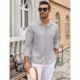 thumbnail image 4 of COOFANDY Men Long Sleeve Button Down Shirts Wrinkle Free Dress Shirts Untucked Shirts, 4 of 6