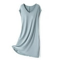 thumbnail image 2 of Maean Tank Nighgown for Womens Sleeveless Loose Long Nightshirts Soft Comfy Lounge Sleepwear Nightdress, 2 of 5