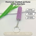 thumbnail image 4 of Rhinestone Empty Subpackage Perfume Spray Bottle Bottle Keychain,Popular Fashion Mini,Exquisite Color Portable,Bling Refillable Perfume Bottle Travel,Essential Oil Cosmetic Container Bottle,Gift, 4 of 7