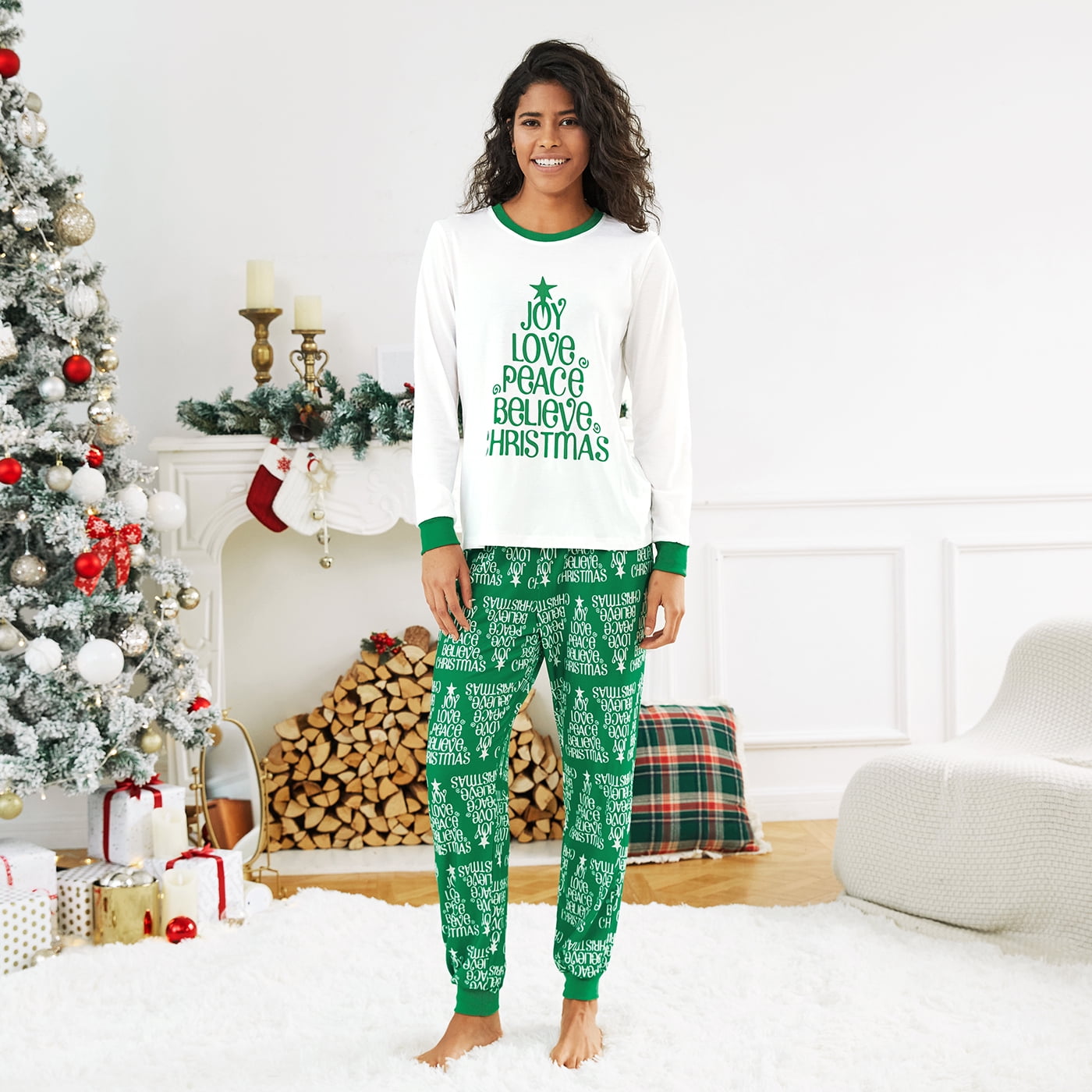 PatPat Christmas Pajamas for Women Men Kids Baby Family Pajamas Christmas pj Party Clothes Baby Gift Baby 9 12M Walmart