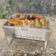 thumbnail image 4 of Parrilla de barbacoa plegable portátil de acero inoxidable | Estufa de camping compacta | Parrilla de carbón desmontable para cocinar al aire libre | Miniparrilla para mochileros y picnics, 4 of 6