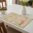 thumbnail image 6 of Placemat, Pioneer Flower Floral Print Pattern Place Mats Table Mat Set Of 2, PVC Washable Placemats for Party Kitchen Dining Decoration, 18x12 Inch, Fade Resistant, 6 of 6