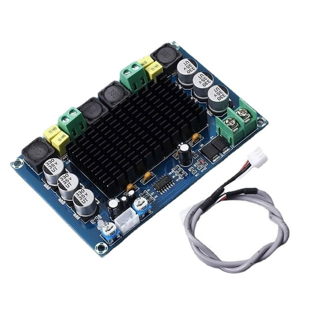 Placa amplificadora digital Placa amplificadora de audio 2x150W, mini placa amplificadora de alta potencia TPA3116D2 de doble canal para altavoces de Hugo Placa amplificadora digital