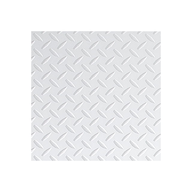 FASÄDE Easy Installation Diamond Plate Matte White Wall Panel Sample (12" X 12" Sample)